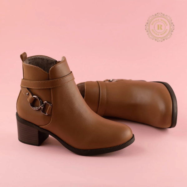 Bottines en Cuir avec Boucle Métallique - Image 2