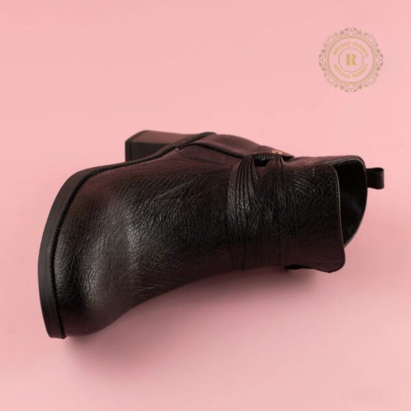 Bottines Texturées en Cuir avec Fermeture Éclair - Image 8