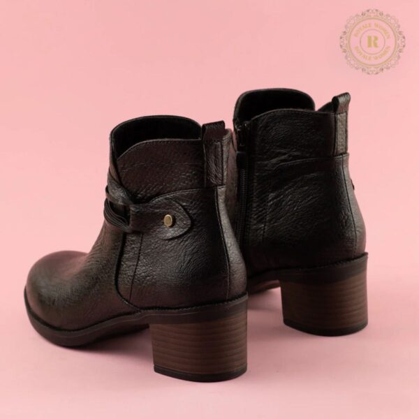 Bottines Texturées en Cuir avec Fermeture Éclair - Image 6