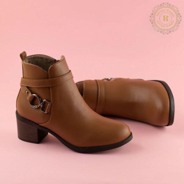 Bottines Texturées en Cuir avec Fermeture Éclair