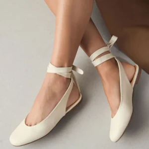 Ballerines femme Maroc blanches avec bride et nœud décoratif – Royale Women